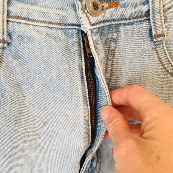 🐋VTG 90s Blue Anchor hi rise denim shorts - Picture 6 of 10